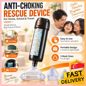 SG Ready Stock Anti Choking Rescue Device Portable Suction Emergency Aid with 3 Mask Sizes for Kids Adults Home Travel
