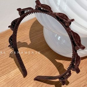 SHOPHOME - Bando Jepit 2in1 Wanita Dewasa korea Bondu Jepitan Rambut Motif Beludru Premium BND03