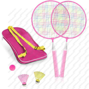 Lightweight Badminton Racket For Kids With Comfortable Grips Includes 3 Shuttlecock Balls For