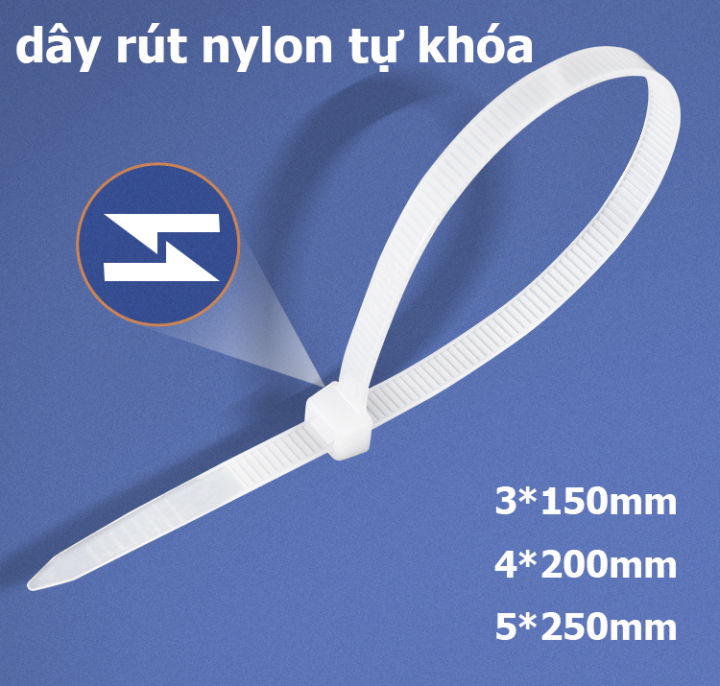 Dây rút nhựa màu trắng nhiều kích cỡ từ 15 đến 25 Cm | Lazada.vn