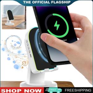 2 in 1 ลำโพงไร้สายแบบพับได้พร้อมแท็บเล็ตที่ถือโทรศัพท์ขาตั้งลำโพง BT ลำโพงขนาดเล็ก BT ลำโพงสำหรับโทรศัพท์มือถือสากล