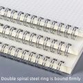 A5/A6/B5 Transparent PP binder line grid spiral notebook double spring college school office notepad. 