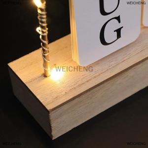[COD] WEICHENG Lật lịch với ánh sáng cho bàn gỗ vĩnh viễn bàn lịch với tháng ngày Hiển thị Máy tính để bàn lịch cho trang trí văn phòng nhà gửi hàng hóa từ địa phương kho