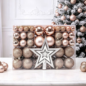 Christmas tree decorations 100 plus tree top star letter card hollow plastic ball Christmas ball pendant
