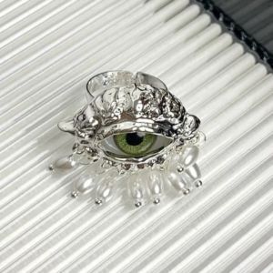 XUANY Vintage Devils Eye Ring Delicate Tassels Opening Finger Ring Jewelry Trendy Glaze Ring Valentines Day Gift