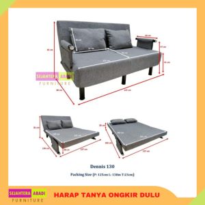 Betta Sofabed Lipat Santai beta Storage Dark Grey Dennis Double 2 dudukan extra bed divan bed kursi bed premium