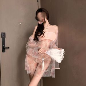 Phong cách Trung Hoa quý cô Hán phục cổ trang áo ngủ bó ngực gợi cảm nội y nữ tính quyến rũ đồng phục thuần khiết gợi cảm nóng bỏng.