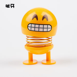 AU spring doll ornaments Minion car spring-style expression creative bobblehead doll car decoration ornaments