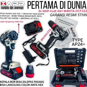Promo Bor Cordless APR AP85+ AP24+ AP21+ AP34+ AP13PRO AP12+ Garansi Resmi Japan Technology brushless