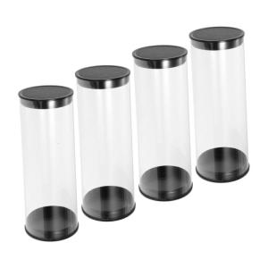 4Pcs Clear Golfs Ball Containers Portable Ball Case Plastic Tubes with Caps Small Display Tubes Golf Organizers