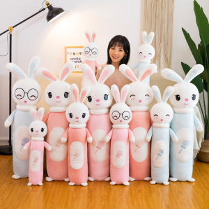 Bunny Rabbit Comfy Long Kawaii Pillow For Adult Children Long Rabbit Stuffed Plushies Bunny bolster Cute plushie Birthday Gift Present Soft Pillow Bolster