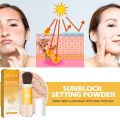 Loose Powder with Brush Loose Powder for Smooth Makeup Waterproof Matte Setting Powder with Brush Applicator Long-lasting Oil-control Makeup for Women Professional Cosmetics. 