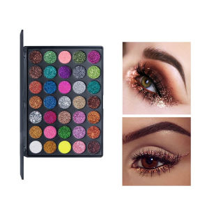 VERONNI 35 Color Glitter Shimmer Eyeshadow Makeup Palette Pigment Stage Eye Shadow Palette Glitter Highlighter Make Up