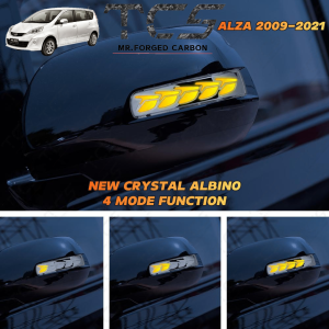 TCS TOYOTA ALPHARD VELLFIRE ANH20 2008-2014 CAR CHROME ALBINO SIDE MIRROR DAY LIGHT LED TURN SIGNAL LIGHT ACCESSORIES