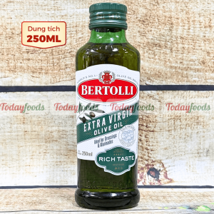 Dầu Oliu Extra Virgin Bertolli Rich Taste 250ml/500ml – Nhập Khẩu Ý – Dầu olive ép lạnh 100% nguyên chất tự nhiên