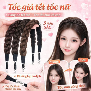 💫Dán Ma Thuật/Băng Đô Tóc Giả Tết Cá Chép Dày Dặn/Gắn Nam Châm Tiện Lợi/Dễ Dàng Tháo Lắp/Chất Liệu Tóc Thật/Tóc Thời