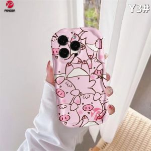 (Lokal Ready) PENGER Casing hp Infinix Hot 30i Note 12 G96 Hot 12 Play Hot 11 Play Hot 9 Play Hot 10 Play Smart 5 Smart 6 Smart 7 Hot 20S Couple Lucu Pasangan Kartun Babi Kelinci Frog 3D Wavy Curved Edge Case