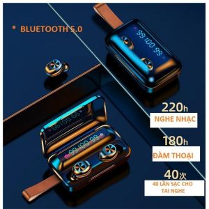 TaiNghe Bluetooth 5.0 Không Dây F9 Tws Có Màn Hình Cảm Ứng Và Phụ Kiện - Bảo hành lỗi 1 đổi 1
