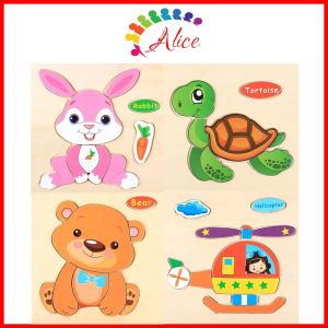 [HCM]Combo 10 tranh ghép hình nổi - Đồ chơi thông minh cho bé