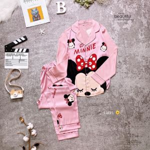 [HCM] (40-56kg) Đồ bộ pijama/pizama TDQD chất latin/lụa cao cấp BOO BOO in 3D hoạt hình. hongduyen2188.