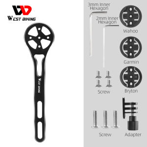 Tây đi xe đạp Xe Đạp Hợp kim nhôm cẩu Giá đỡ đèn siêu nhẹ GoPro chủ Đồng hồ đo tốc độ xe đạp Bracket phù hợp wahoo/Garmin/bryton/Black Bird/xoss Gắn Xe Đạp Bộ