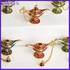 ZHUYUN Divine Wishing Lamp Aladdin Lamp Ornament Living Room Decoration Vintage Palace Style Gongyen Home Festivals Dinner Decor Crafts