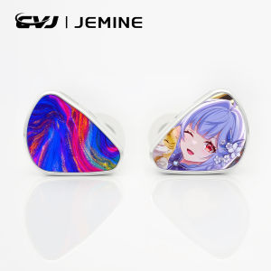 CVJ JEMINE Gaming Earphones 1DD+1BA Hybrid Driver IEM Detachable Glass Faceplate HiFi In-Ear Monitor Gaming Music Dual Style