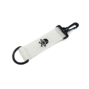 CHASERSS Móc Treo Bóng Thể Thao Bền Hai Mặt Làm Sạch Tay Phụ Kiện Chơi Gôn Kèm Móc Đa Năng Họa Tiết Đầu Lâu Khăn Dùng Trong Đánh Golf Móc Đa Năng Golf Khăn Lau Băng Ma Thuật Khăn Lau Golf Vải Lau