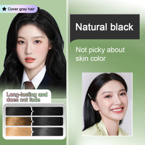 Aromatic Hair Dye Shampoo 10Bags Bubble Hair Dye Plant Covers White Hair Long-Lasting Hair Dye Cream Chestnut Brown Black