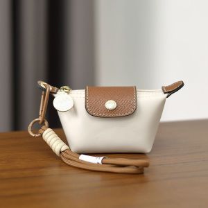 SEA JJT Cute Mini Nylon Coin Purse with Keychain for Women Portable Wallet for Cards and Earphones