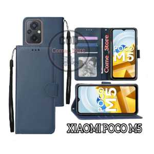 Casing Dompet Untuk Xiaomi Poco M5 Case Flip Cover Leather Premium Sarung Buku Hp