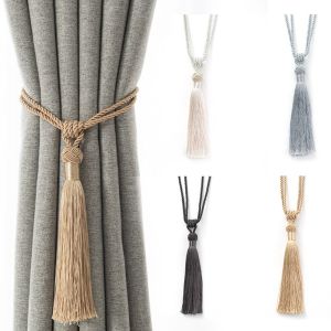 FUNG Satin Rope Tassel Curtain Tiebacks Simple Braided Curtain Hanging Ball Strap Curtain Holder Rope Classic Curtain Gift