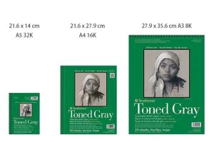 Sổ phác thảo Strathmore 400 Series của Mỹ màu nâu ấm/xám lạnh giấy vẽ phác thảo sổ phác thảo để vẽ 8K/16/32K.
