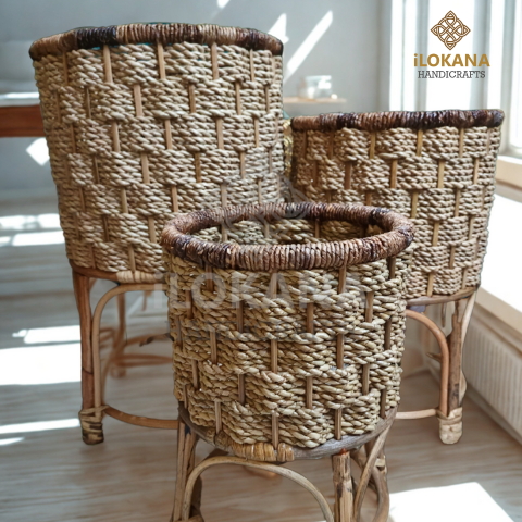 Odalia Rattan Plant Stand Set Of Plant Stands Various Size Plant