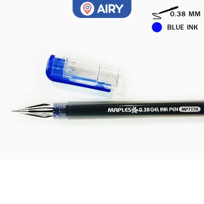 ปากกาเจลหัวเพชร Maples ปากกา หัวเข็ม หมึกน้ำเงิน เครื่องเขียน ขนาด 0.38mm (1 แท่ง) รุ่น MP-777A