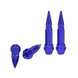 Car modification personalized pointed valve caps   Aluminum tire valve cap  60mm Valve core cover