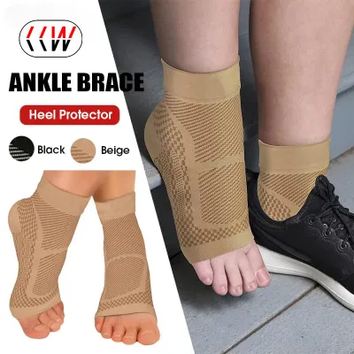 CCW ถุงเท้าผ้ารัดข้อเท้า Fasciitis บรรเทาอาการปวดเอ็นอักเสบปลอกรัดสวมแขน1คู่