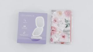 Dual-Side Illuminating Beauty Mirror - 1X/5X LED Makeup & Grooming Hand Compact with Touch Control Memory Function Long-Lasting Charge for Flawless Detail Work