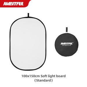AMBITFUL 80x120cm / 100x150cm / 150 x 200cm Transparent Reflector Portable oval Softlight Reflector Board For Photography