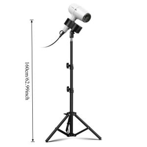 Hair Dryer Stand 360 Degree Rotation Blow Dryer Holder Adjustable Height for Makeup Room Home Bathroom Vanity Salon