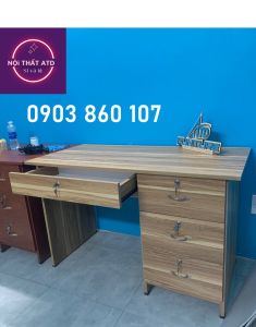 Bàn làm việc văn phòng cá nhân gỗ min chống trầy nhiều màu đẹp giao nhanh giá xưởng