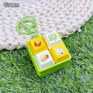 JAYQQ Phim hoạt hình Móc khóa fidget Bàn phím tự làm Nút bấm Móc khóa nhạc bóp Giảm căng thẳng Đồ chơi kẹp