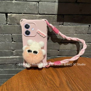 Cartoon Casing OPPO A5i Pro A5X A5 Pro A79 Find X8 Pro 5G 4G New Trend Fashion Fun Cute 3D Plush Doll All-inclusive Protection Phone Case with Lanyard 2025