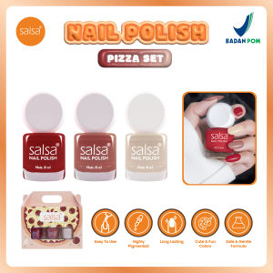 SALSA Nail Polish Set Food Series - Kutek Tahan Lama | Cat Kuku Warna Intens dan Cepat Kering | Nail Art