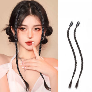 2 cái/bộ Y2K đầy màu sắc tóc giả bện kẹp tóc cho thời trang nữ dễ thương tóc giả cho nữ Phụ Kiện