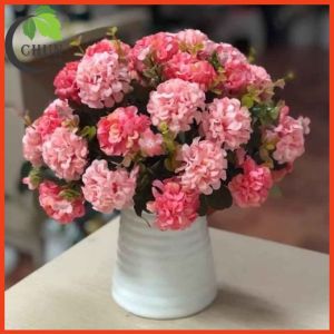 Hoa giả bình hoa hồng Hungary cao 35cm (bình dứa thắt nơ ảnh đại diện) trang trí phòng khách văn phòng lớp học cửa hàng