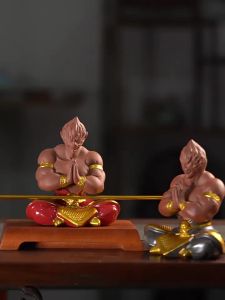 LZD  New Chinese Style Qi Tian Da Sheng Decoration Purple Sand Monkey King Sun Wukong Creative Home Hallway Table Decorations Decoration