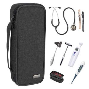 Teamoy Stethoscope Case Compatible with 3M Littmann ADC Omron Stethoscope Stethoscope Carrying Case Travel Bag for Nurse Accessories Black
