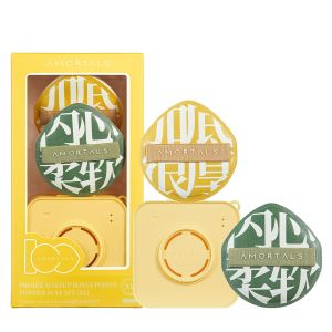 Makeup Powder Puff Set with Free Storage Case 2PCS Blender Sponge for Cream Foundation and Loose Powder Soft Long Lasting Sponge Puff for Easy Flawless Makeup