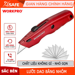 Dao tiện ích có lưỡi cắt bằng nhôm có thể thay đổi lưỡi dao nhanh chóng Workpro - WP213017